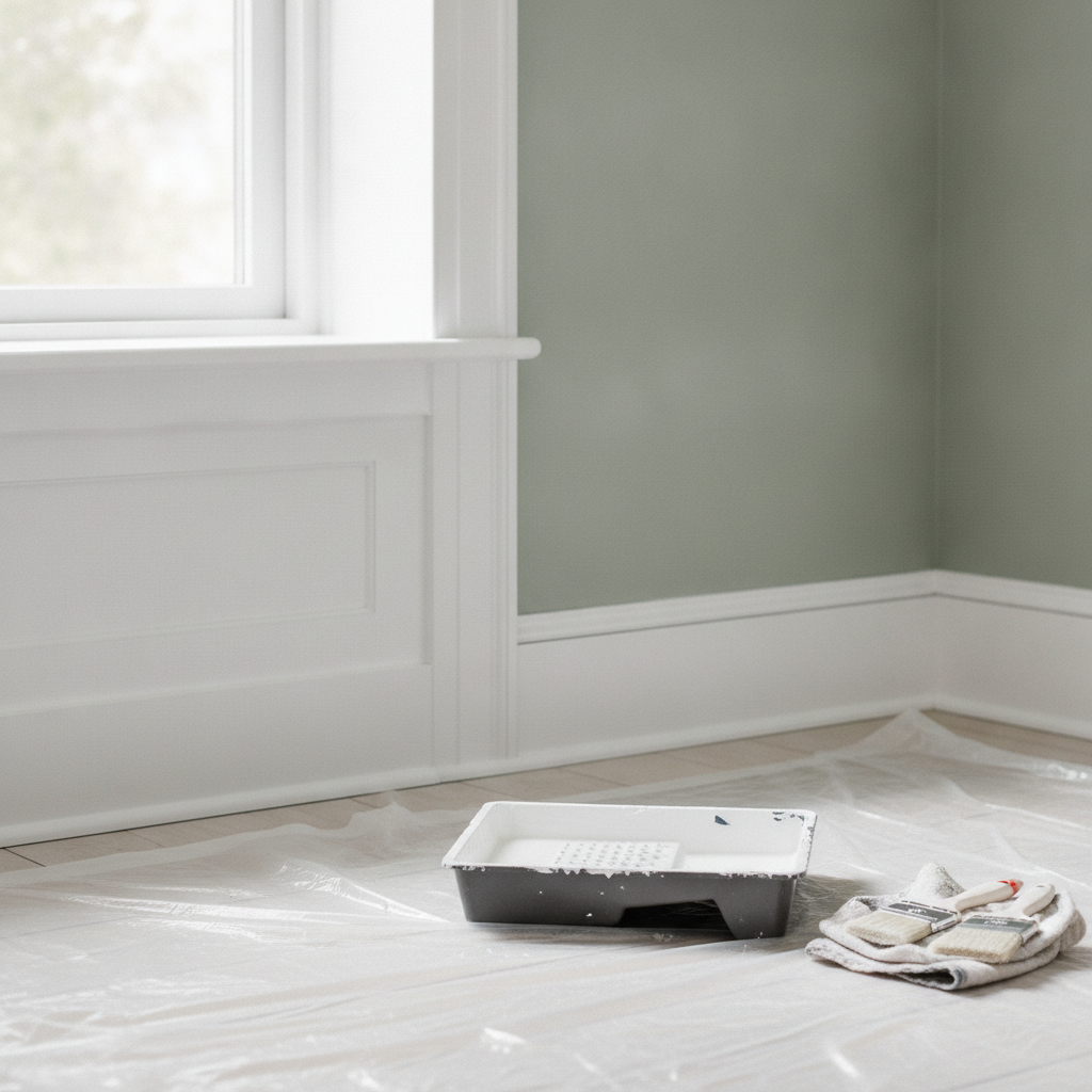 Trim Painting - No Face and No Text